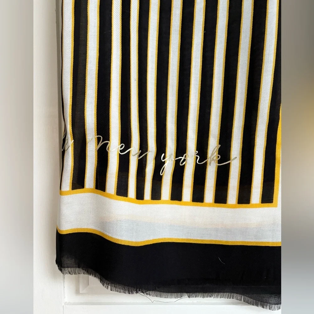 NWT Kate Spade New York || Botanical Stripe Oblong Scarf - Picture 6 of 11